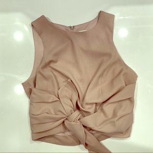 NEVER WORN J.O.A. cropped tie/bow top, size S